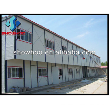 prefabricated steel beam sandwich panel house design for labor camp